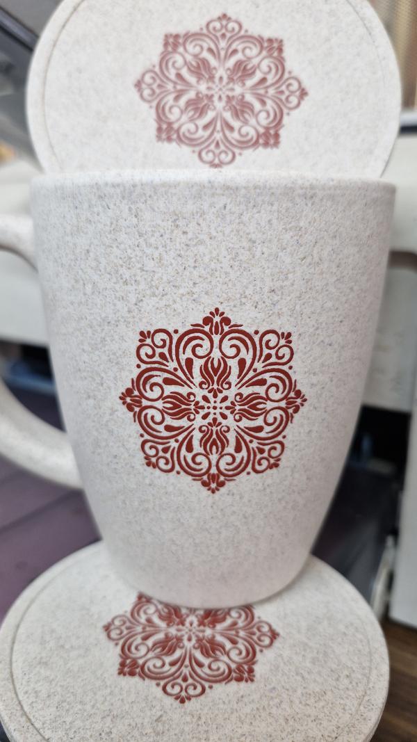 Mugs printing with coasters..