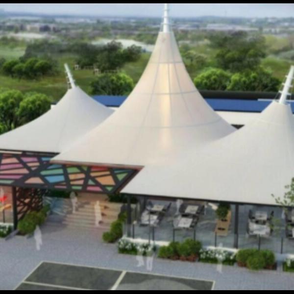 A tensile fabric structure offers the perfect bala