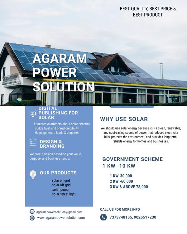 Solar power plant and solar pumping system in the 
