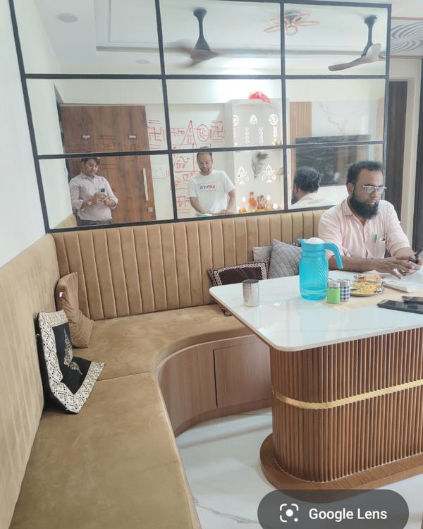 L shape for dining table