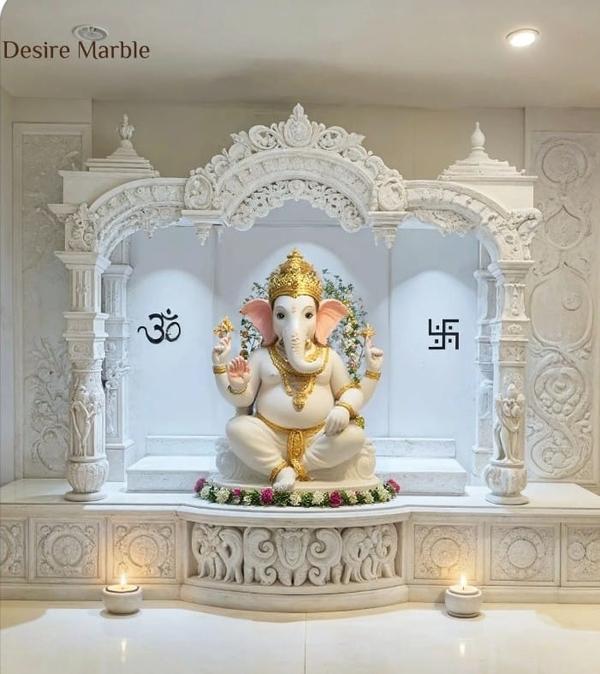 Ganesha Marble Stone Temp