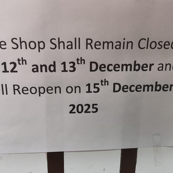 The shop shall remain clo