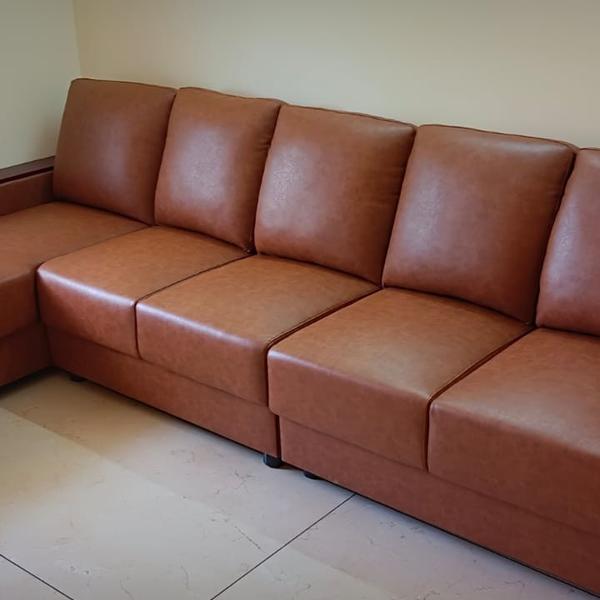 light blue leather upholstery