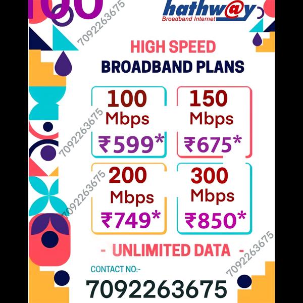 Best Hathway WiFi plans in Mad
