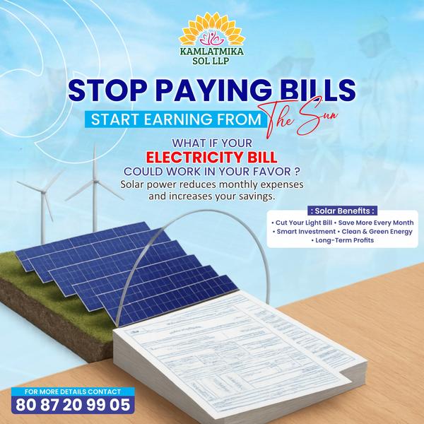 Stop paying high electricity bills and start earni