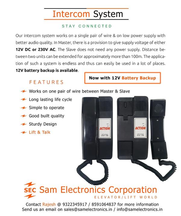 SAM Electronics Corporation is a trusted intercom 
