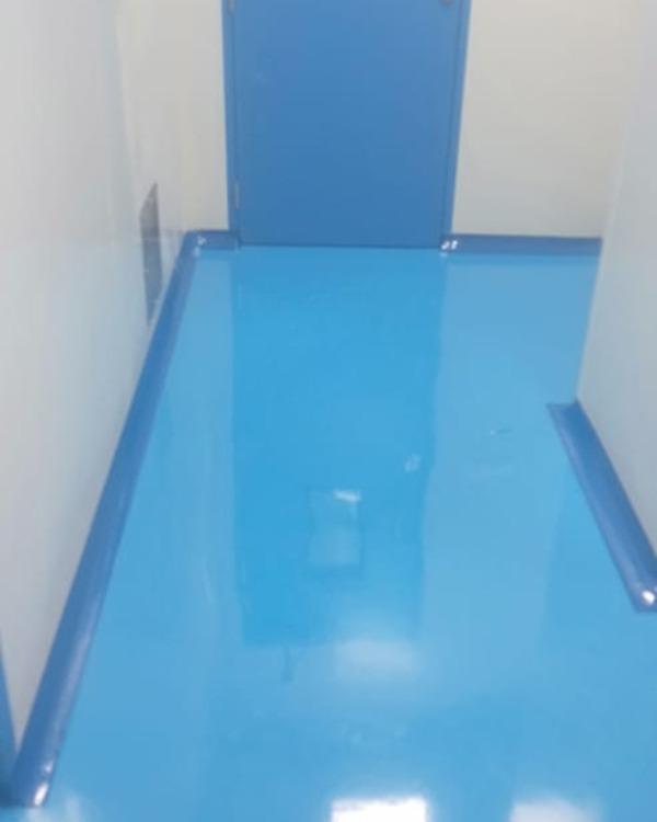3mm Epoxy Flooring and 2 inch Epoxy Coving done at