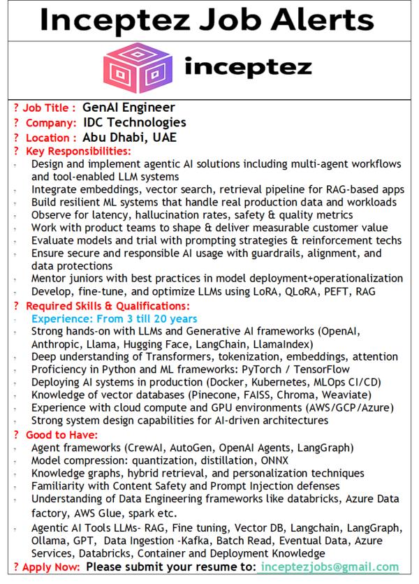 🚨 Job Title: GenAI Engin