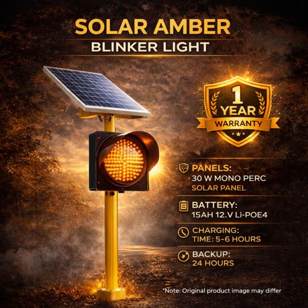 🚦 Solar Amber Blinker Light �