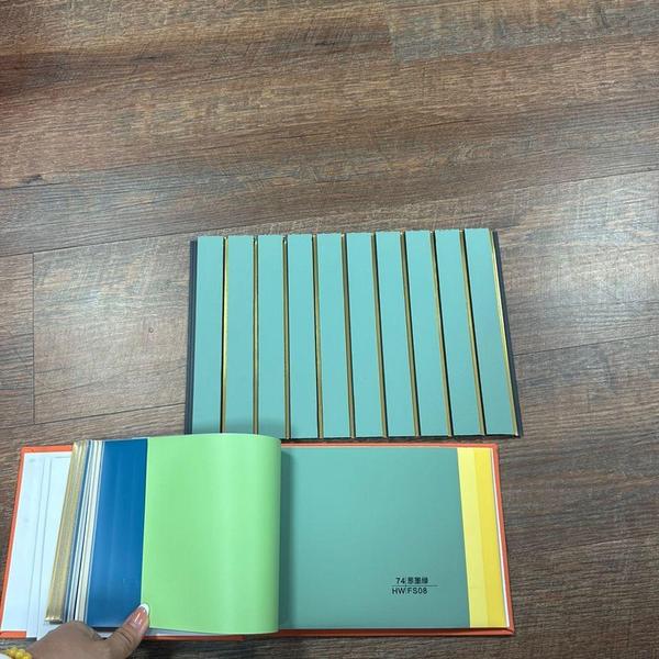 PVC Fluted Louvers with Golden Strip Premium PVC F