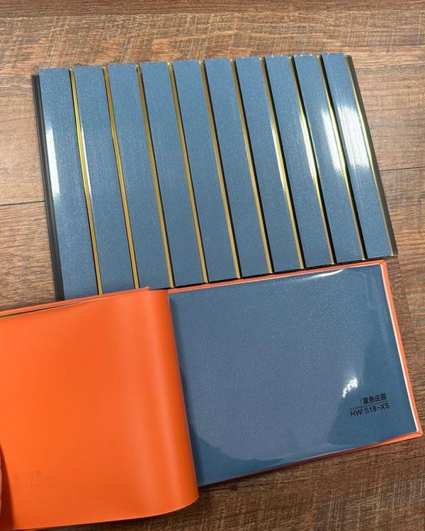 PVC Fluted Louvers with Golden Strip Premium PVC F