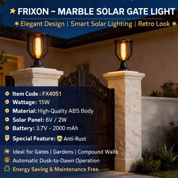 🌟 FRIXON – MARBLE SOLAR GATE 