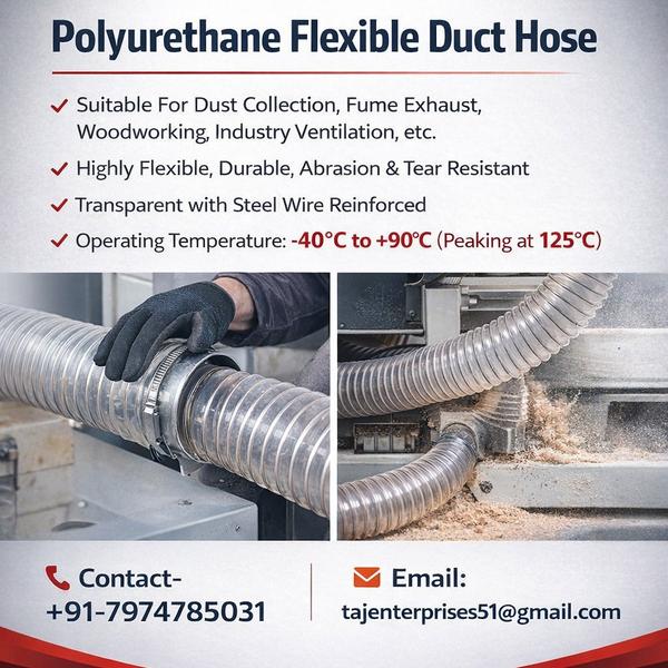 Polyurethane Flexible Duct Hose is designed for ef