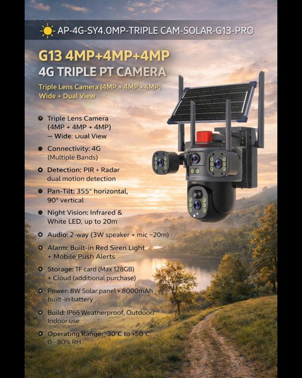 G13 4MP+4MP+4MP 4G TRIPLE PT C