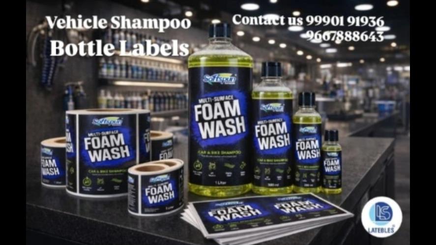 Vehicle Shampoo Bottle LabelHigh-quality Vehicle