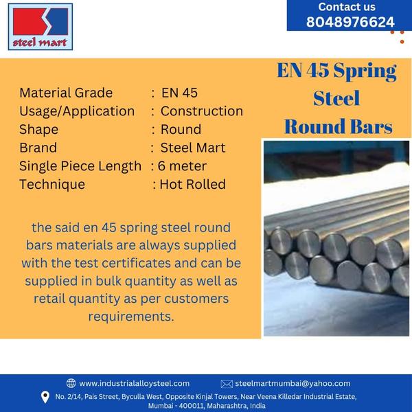 Looking for high-quality EN 45 Spring Steel Round 