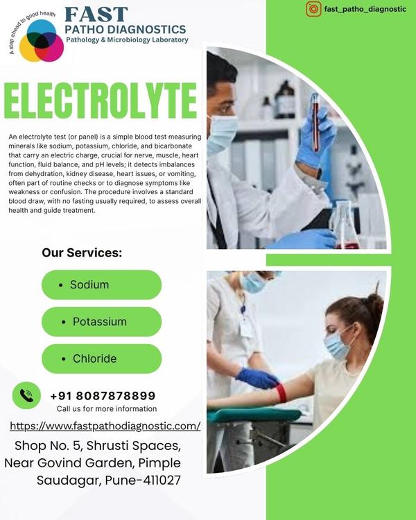 An electrolyte test (or p