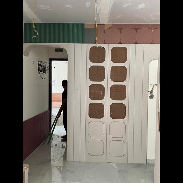 Wall paneling done in ply with