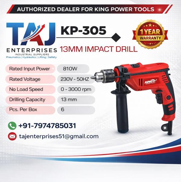 King Power KP 305 13mm Impact Drill is a powerful 