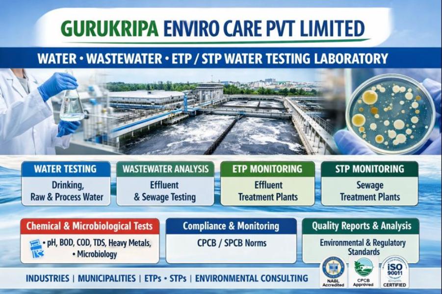 A Water, Wastewater, ETP / STP Water Testing Labor
