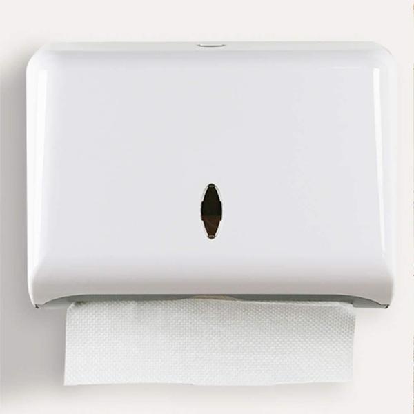 An M-fold tissue dispenser is a wall-mounted or co