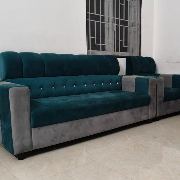 bespoke seafoam velvet section