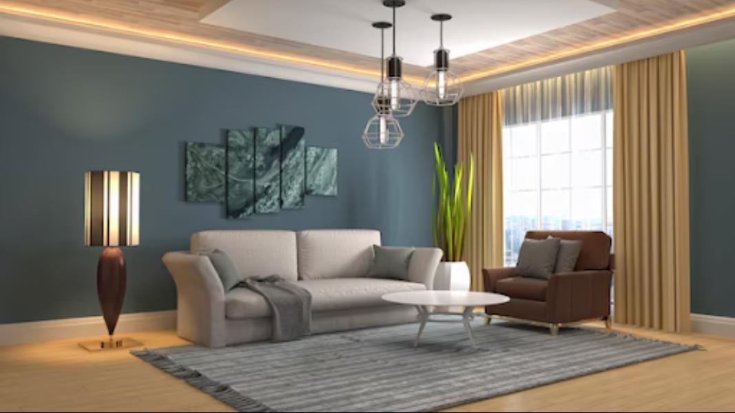 The living room is often the f