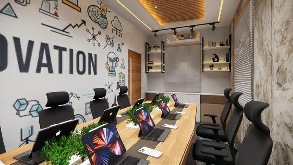 We offer modern office interior works that promote