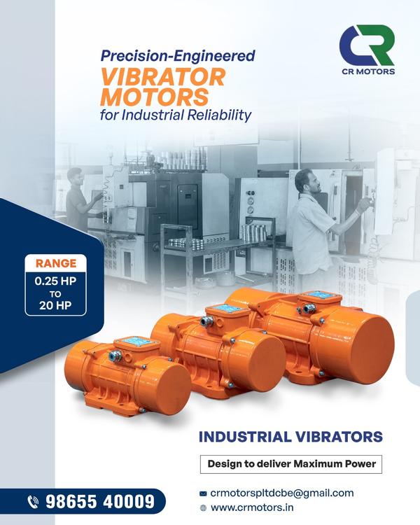 Precision-engineered industrial vibrator motors fo