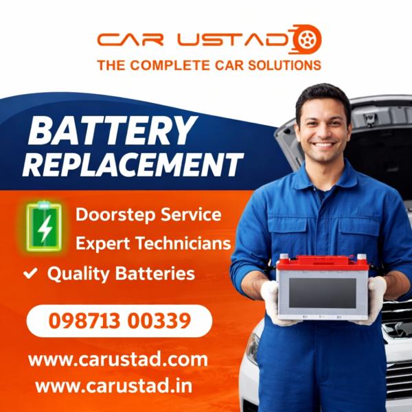 Car Ustad Battery Replacement 