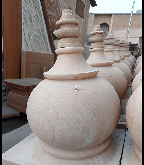 Handcrafted Jodhpur Sandstone Kalash Finial by Bab