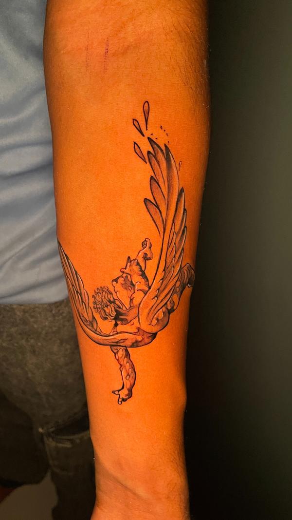 Fallen angel tattoos stand as 