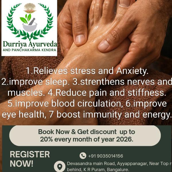 #Ayurvedic foot massage from knee joint 