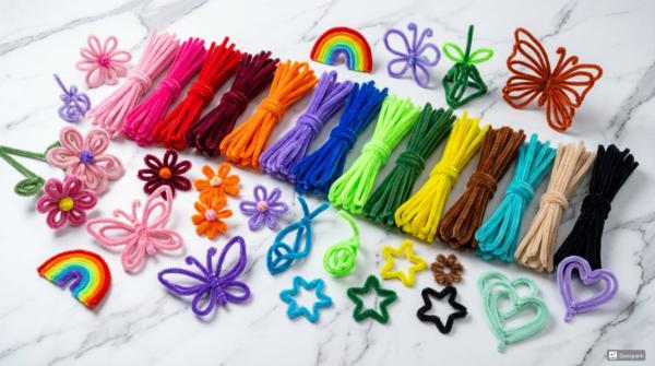Pipe cleaner crafts, Chenille stems India, DIY cra