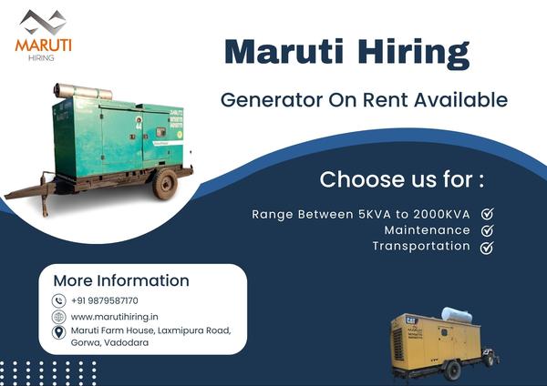 monthly generator leasing for 