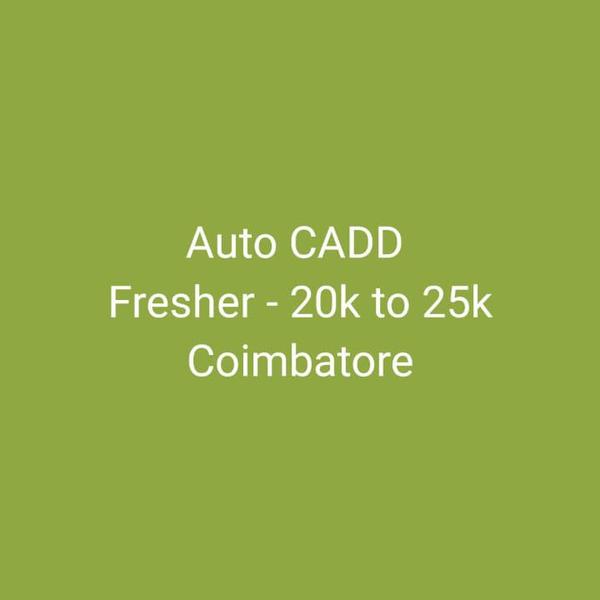 AutoCAD fresher required in Co