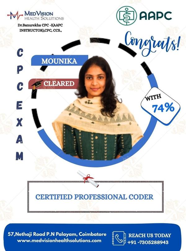 CONGRATULATIONS MOUNIKA!!