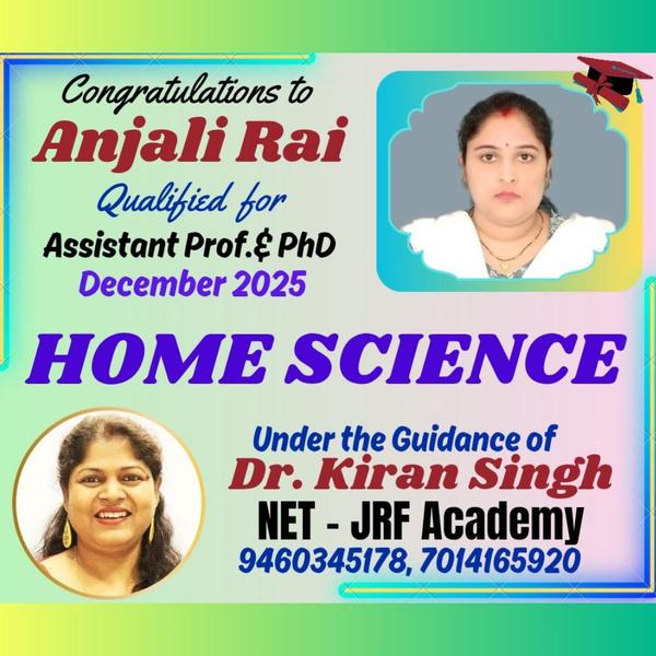 Congratulations to Anjali