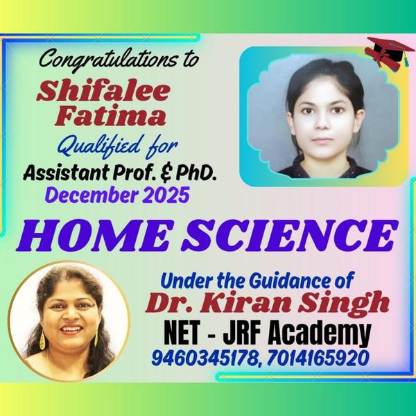 Congratulations to Shifal