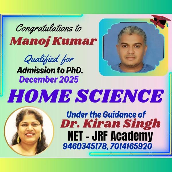 Congratulations to Manoj 