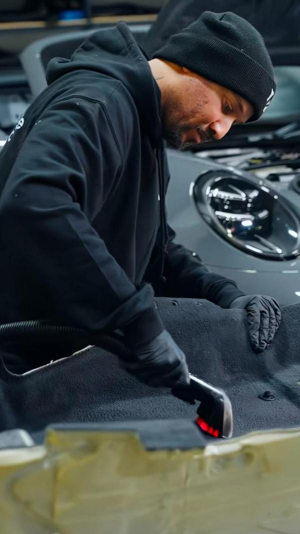car cleaning with professional