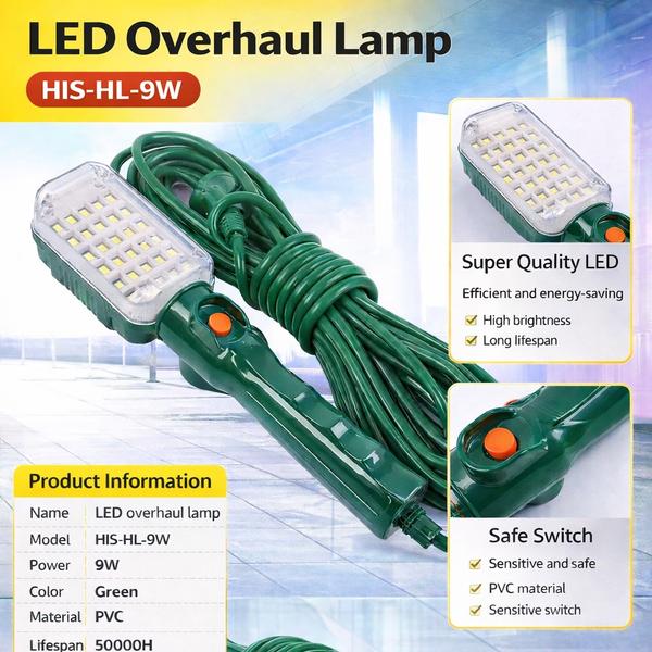 HIS-HL-9W Name LED overhaul lamp Power 9W Color Gr