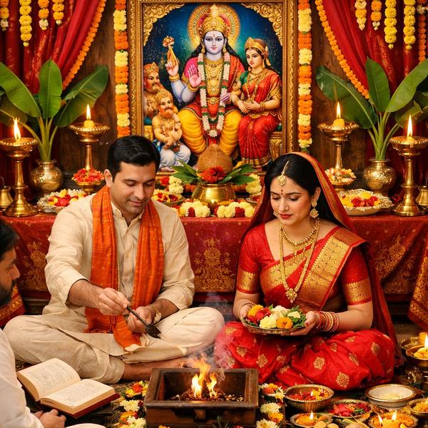 Performs puja strictly accordi