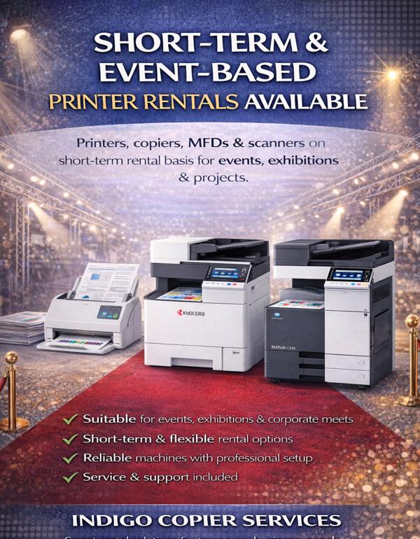 short term copier rental benga