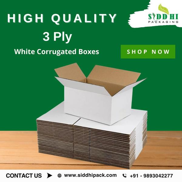 3 Ply White Corrugated Bo