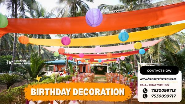 floral balloon backdrop setup