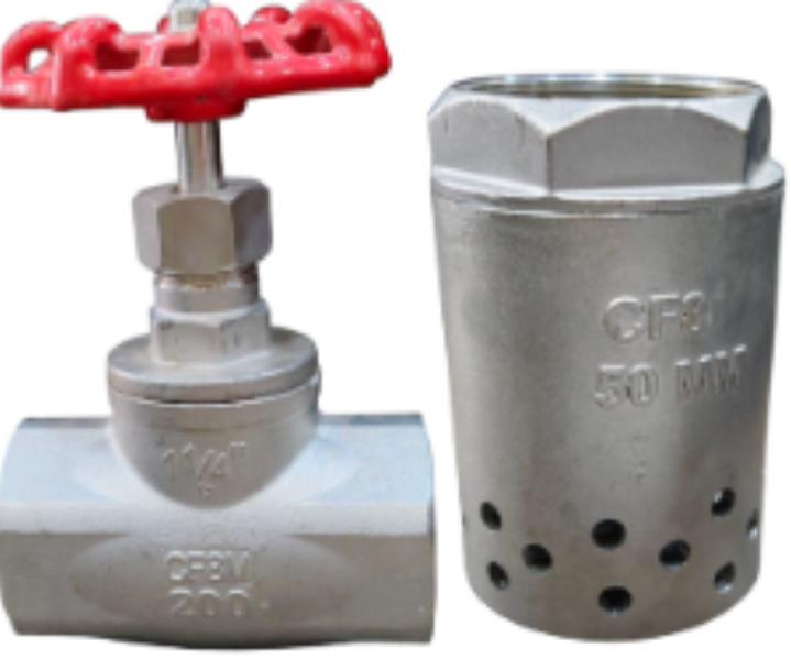 SS foot valves are small compo