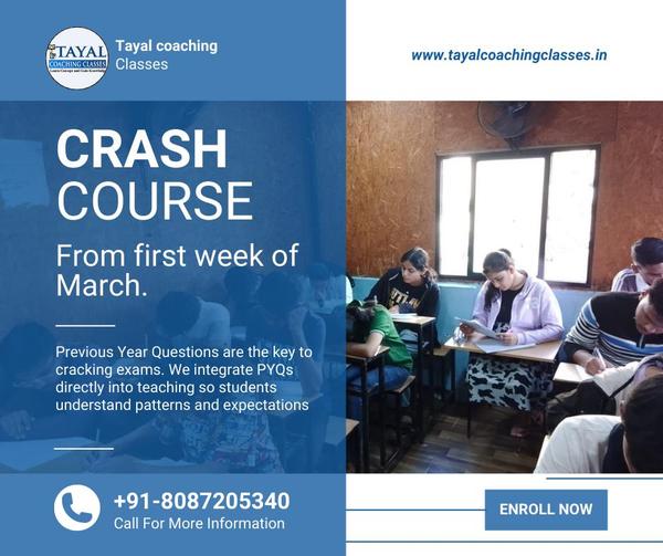 TAYAL COACHING CLASSES introduce Crash Course 2026 for JEE| NEET| MH ...