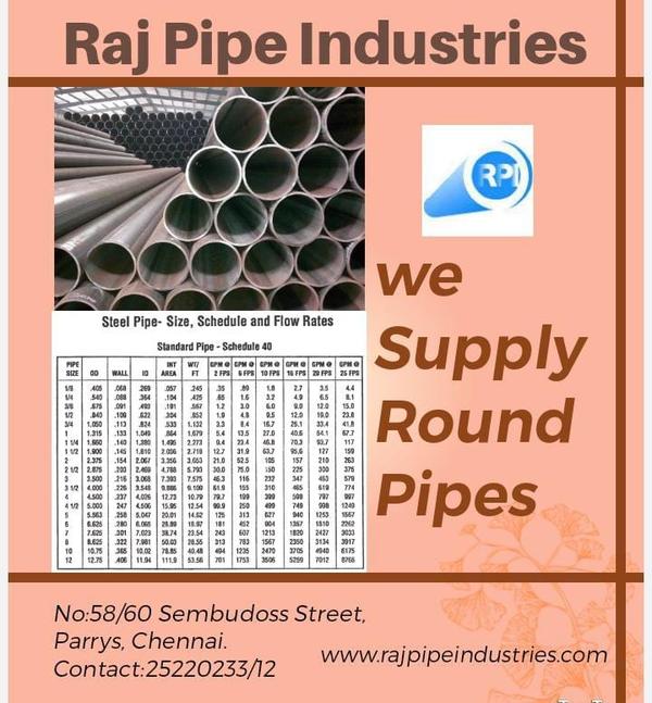 Ms Seamless Pipe 1/2'inch to 14'inch, Sch40, Sch80