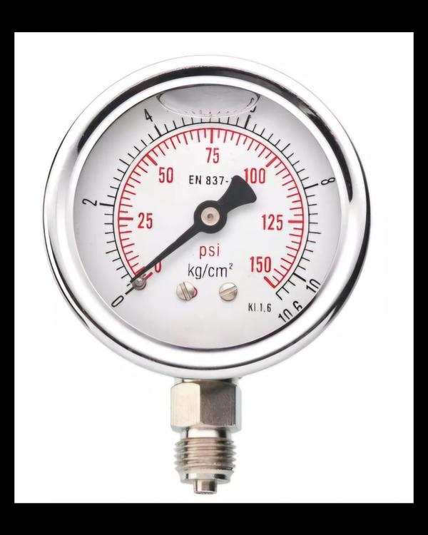 A pressure gauge is a mechanical instrument used t